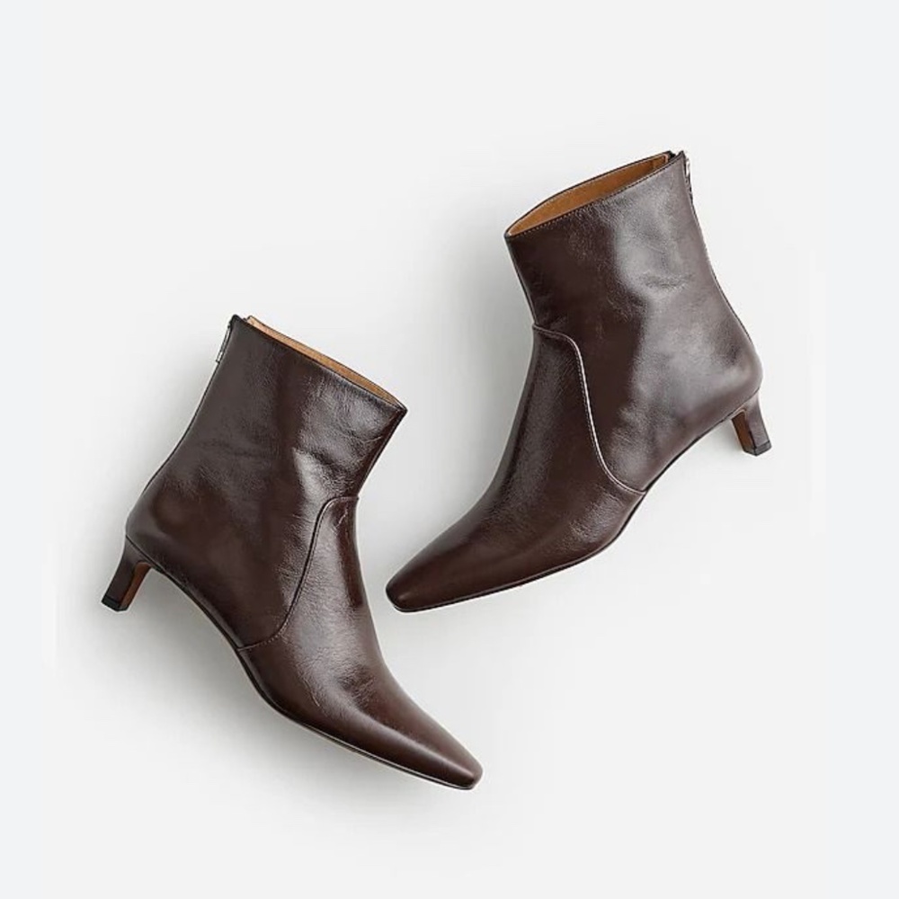 Madewell Dimes Kitten Heel Boots, Turkish Coffee, Sz 8